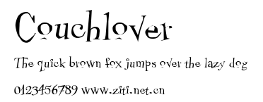 Couchlover.ttf字體轉換器圖片