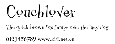 Couchlover.ttf字體轉換器圖片