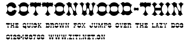 Cottonwood-Thin.ttf字體轉換器圖片