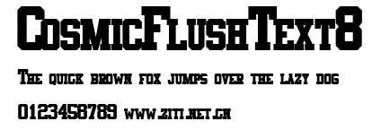 CosmicFlushText8.ttf字體轉換器圖片