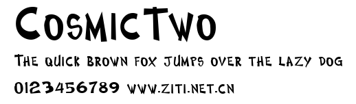 CosmicTwo.ttf字體轉換器圖片