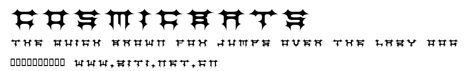 CosmicBats.ttf字體轉換器圖片