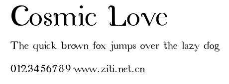 Cosmic Love.ttf字體轉換器圖片