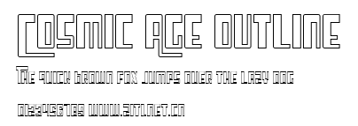 Cosmic Age Outline.ttf字體轉換器圖片