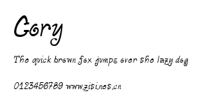 Cory.ttf字體轉換器圖片