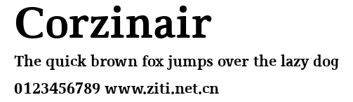 Corzinair.ttf字體轉換器圖片