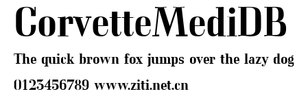 CorvetteMediDB.ttf字體轉換器圖片