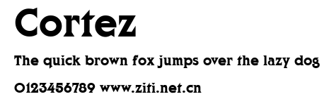 Cortez.ttf字體轉換器圖片