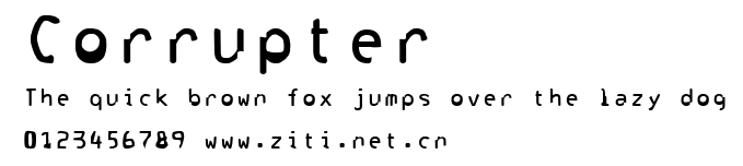 Corrupter.ttf字體轉換器圖片