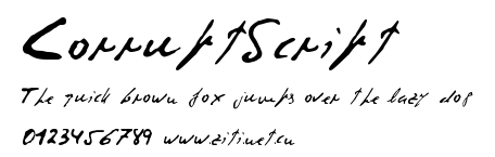 CorruptScript.ttf字體轉換器圖片