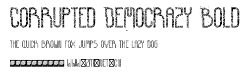 Corrupted Democrazy Bold.otf字體轉換器圖片