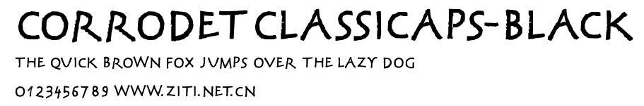 CorrodetClassicaps-Black.ttf字體轉換器圖片