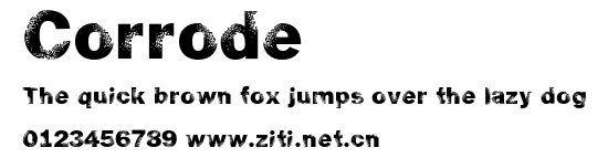 Corrode.ttf字體轉換器圖片