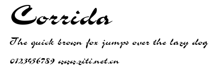 Corrida.ttf字體轉換器圖片