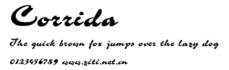 Corrida.ttf字體轉換器圖片
