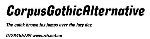 CorpusGothicAlternative.ttf字體轉換器圖片