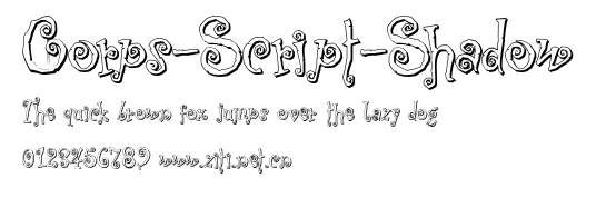 Corps-Script-Shadow.otf字體轉換器圖片