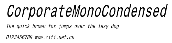 CorporateMonoCondensed.ttf字體轉換器圖片