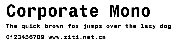 Corporate Mono.ttf字體轉換器圖片