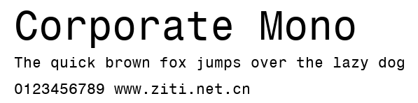 Corporate Mono.ttf字體轉換器圖片