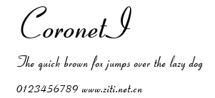 CoronetI.ttf字體轉換器圖片