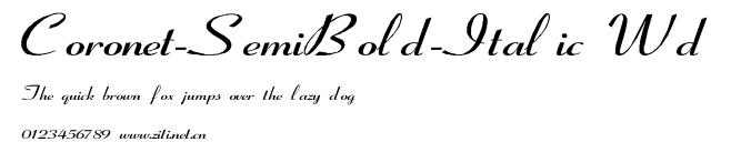 Coronet-SemiBold-Italic Wd.ttf字體轉換器圖片