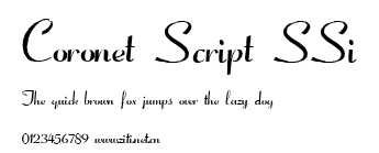 Coronet Script SSi.ttf字體轉換器圖片