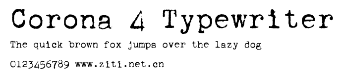 Corona 4 Typewriter.ttf字體轉換器圖片