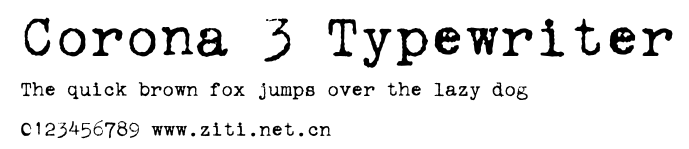 Corona 3 Typewriter.ttf字體轉換器圖片