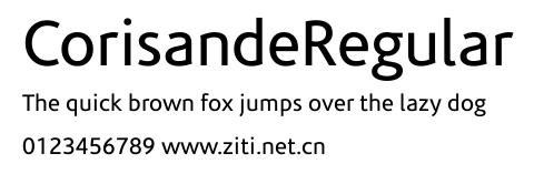 CorisandeRegular.ttf字體轉換器圖片