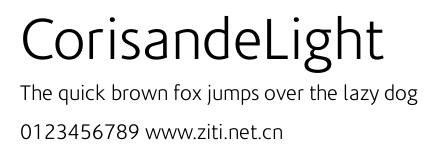 CorisandeLight.ttf字體轉換器圖片