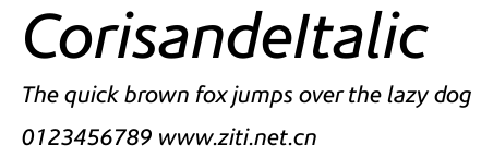 CorisandeItalic.ttf字體轉換器圖片