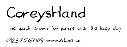 CoreysHand.ttf字體轉換器圖片