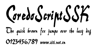 CoredoScriptSSK.ttf字體轉換器圖片