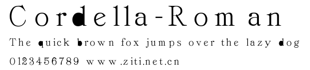 Cordella-Roman.ttf字體轉換器圖片