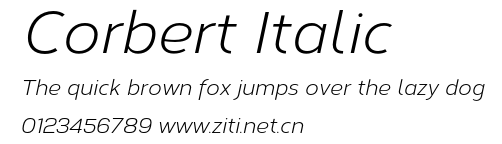 Corbert Italic.otf字體轉換器圖片