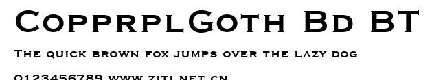 CopprplGoth Bd BT.ttf字體轉換器圖片