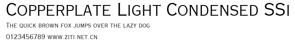 Copperplate Light Condensed SSi.ttf字體轉換器圖片