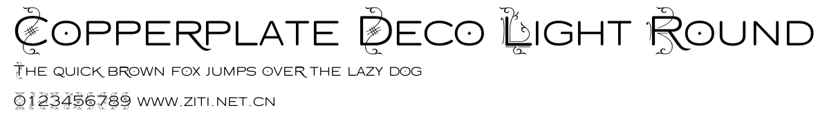 Copperplate Deco Light Round.ttf字體轉換器圖片