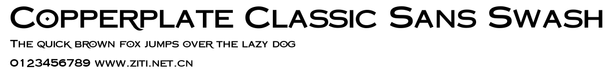 Copperplate Classic Sans Swash.ttf字體轉換器圖片
