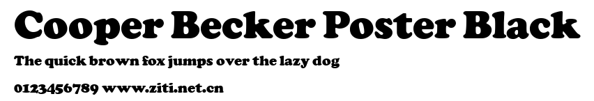 Cooper Becker Poster Black.ttf字體轉換器圖片
