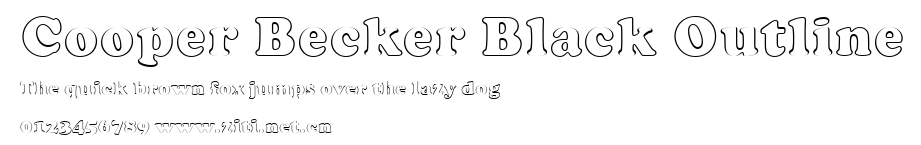 Cooper Becker Black Outline.ttf字體轉換器圖片