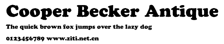 Cooper Becker Antique.ttf字體轉換器圖片