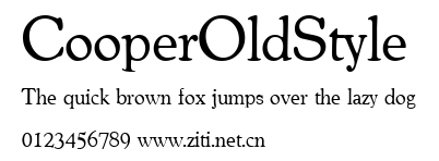 CooperOldStyle.ttf字體轉換器圖片