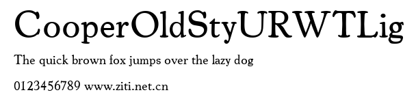 CooperOldStyURWTLig.ttf字體轉換器圖片