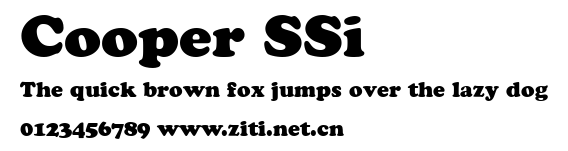Cooper SSi.ttf字體轉換器圖片