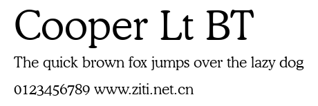 Cooper Lt BT.ttf字體轉換器圖片