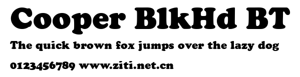 Cooper BlkHd BT.ttf字體轉換器圖片