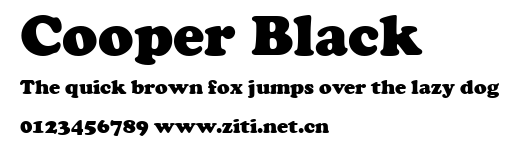 Cooper Black.ttf字體轉換器圖片
