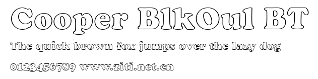 Cooper BlkOul BT.ttf字體轉換器圖片
